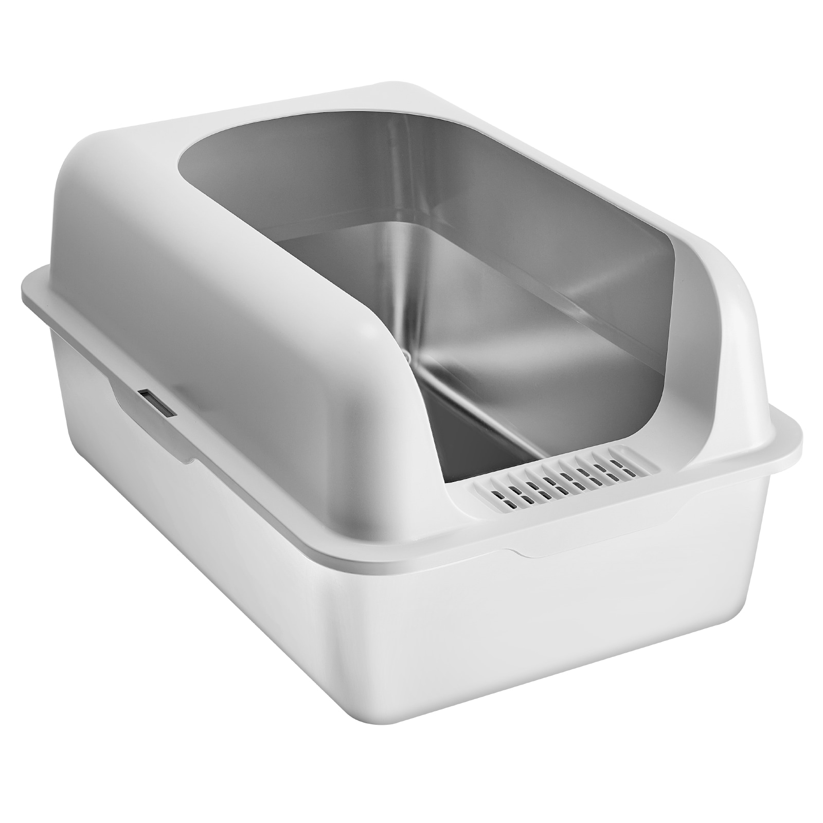 6 In Deep Cat Litter Box Odor-Free Litter Box With Filtering Foot Board_voghion.com